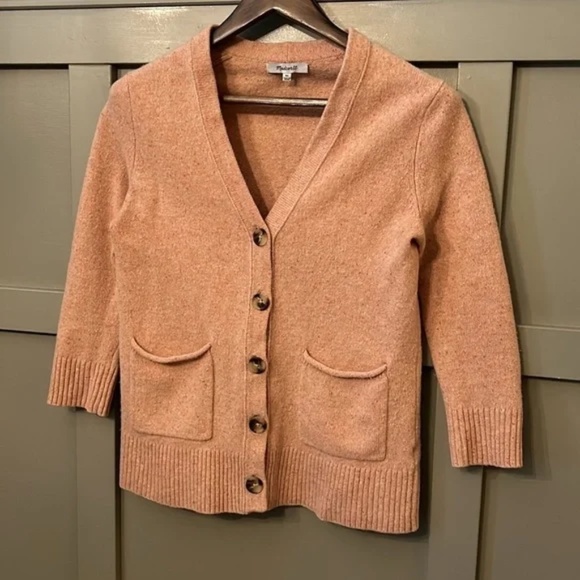 Madewell Donegal Maysfield Cardigan Sweater Button Front Merino Wool Size XS - Picture 4 of 7